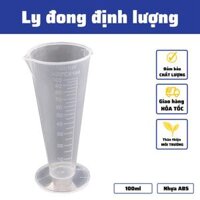 Ly đong định lượng 100ml nhựa ABS không độc hại ric cốc ca đong pha chế và làm bếp có vạch chia rõ nét