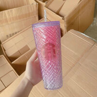 Ly Đựng Nước Kim Cương 3 Lớp Chất Liệu PP Cao Cấp Cách Nhiệt 2-3 Giờ Tặng Kèm Ống Hút