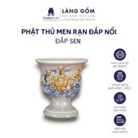 Ly đựng quả phật thủ men rạn
