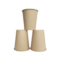 Ly giấy 10oz295ml - Lốc 50 ly giấy trơn - Ly Kraft1PE