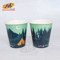 Ly giấy 10oz295ml - Lốc 50 ly giấy có họa tiết - Camping