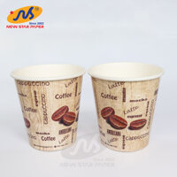 Ly giấy 10oz295ml - Lốc 50 ly giấy có họa tiết - Coffee
