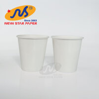 Ly giấy 10oz295ml - Lốc 50 ly giấy trơn - Ly trắng2PE