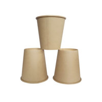 Ly giấy 12oz354ml - Lốc 50 ly giấy trơn - Ly Kraft1PE