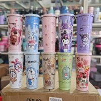 Ly giữ nhiệt 750ml + túi đựng + ống hút + cọ ống hút + nút bịt đầu ống hút