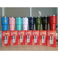 Ly Giữ Nhiệt 900Ml Sơn Nhám Cao Cấp Kèm Túi, 2 Ống Hút, Cây Rửa.