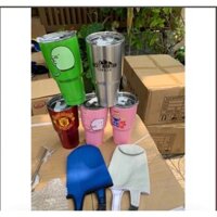 Ly giữ nhiệt - Bình giữ nhiệt yeti 900ml nhiều hình kèm túi + ống hút