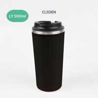 Ly giữ nhiệt, bình giữ nhiệt chống lật 500ml CAFE màu đen - CL5DEN