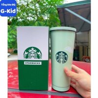 Ly Giữ Nhiệt Cao Cấp Starbucks Màu Xanh Mint Siêu Xinh Dung Tích 750ml Tặng Kèm Ống Hút Inox 304