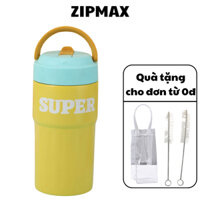 Ly giữ nhiệt có ống hút chất liệu inox 304 bền bỉ, ly giữ nhiệt có quai dung tích 500ml giữ nhiệt 6-8h _ ZIPMAX