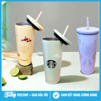 Ly Giữ Nhiệt, Cốc Giữ Nhiệt Cao Cấp Starbucks 750ml Kèm Ống Hút