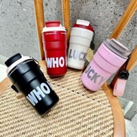 Ly giữ nhiệt để bàn coffee màu pastel cực dễ thương, bình giữ nhiệt xinh xắn bằng  INOX