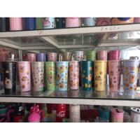 ly giữ nhiệt dung tích 750ml họa tiết gấu capybara siêu xinh có kèm túi trong,bịt chống tràn,bịt ống hút siêu đáng yêu