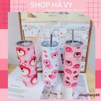 Ly giữ nhiệt gấu dâu inox 750ml