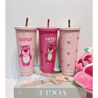 LY GIỮ NHIỆT GẤU DÂU LOTSO 750ML, GIỮ NHIỆT 8-12 GIỜ