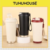 Ly giữ nhiệt khắc tên Coffee 530ml, ly nước giữ nhiệt nóng lạnh inox 316 cao cấp có ống hút – TUHUHOUSE