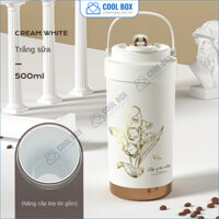 Ly giữ nhiệt Legu 500ml cao cấp inox 316 COOLBOX lõi tráng Sứ giữ nhiệt lên tới 12h