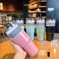 Ly Giữ Nhiệt MCM HOME Chất Liệu Inox 304 Giữ Lạnh Nóng Kèm Ống Hút Nhựa Tặng Sticker Túi Xách Tay 600m