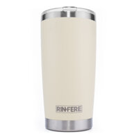 Ly Giữ Nhiệt Nắp Trượt Chống Tràn Rinfere - Tặng Kèm Ống Hút Không Gỉ, Dụng Cụ Vệ Sinh Ông Hút 590ml - Sand