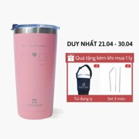 Ly Giữ Nhiệt Nắp Trượt Chống Tràn Zonorm - Tặng Kèm Ống Hút Không Gỉ, Dụng Cụ Vệ Sinh Ông Hút (600ml) [GDTH] [GDTH1]