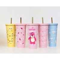 Ly Giữ Nhiệt Nắp Vặn Gấu Dâu 750ml (GIAO NGẪU NHIÊN MÀU)