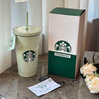 Ly giữ nhiệt starbuck xanh mint 750ml kèm ống hút