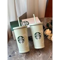 Ly giữ nhiệt starbuck,cốc giữ nhiệt starbuck 750ml inox 304 kèm ống hút inox dễ dàng mang đi