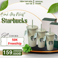 Ly giữ nhiệt Starbucks 710ml xanh mint, bình nước inox 304 kèm ống hút cực sang trọng của Tiệm tạp hóa Hạt Dẻ