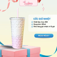 Ly Giữ Nhiệt Starbucks Dion Blue White 591ml