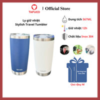 Ly giữ nhiệt TAFUCO 567ml Inox 304 Stylish Travel Tumbler (màu trắng, màu xanh than)