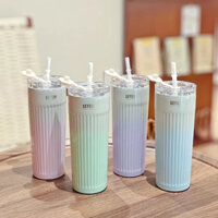 Ly giữ nhiệt Tyeso 500ml , Bình đựng nước inox 304 màu loang sơn bóng