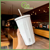 Ly giữ nhiệt TYESO 600ml kèm ống hút, bình giữ nhiệt cao cấp vỏ chống xước