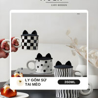 Ly gốm sứ cao cấp 350ml tai mèo đáng yêu