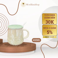 Ly gốm sứ thỏ 400ml sứ cao cấp bóng loáng