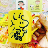 ly khắc chó snoopy woodstock gốm sứ hoạt hình dễ thương