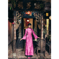 [LÝ LAN] Áo dài lụa chiết eo tay dài Tâm Vũ, áo dài sang trọng, áo dài cưới, áo dài ăn hỏi (chưa bao gồm quần)