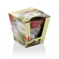 Ly nến thơm Bartek Candles BAT6434 Green Tea Pudding - Matcha Latte 115g (Hương trà xanh hoa quả)