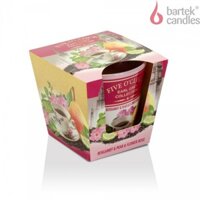 Ly nến thơm Bartek Candles BAT4560 Bergamot & Pear & Flower Rose 115g (Hương trà cam)
