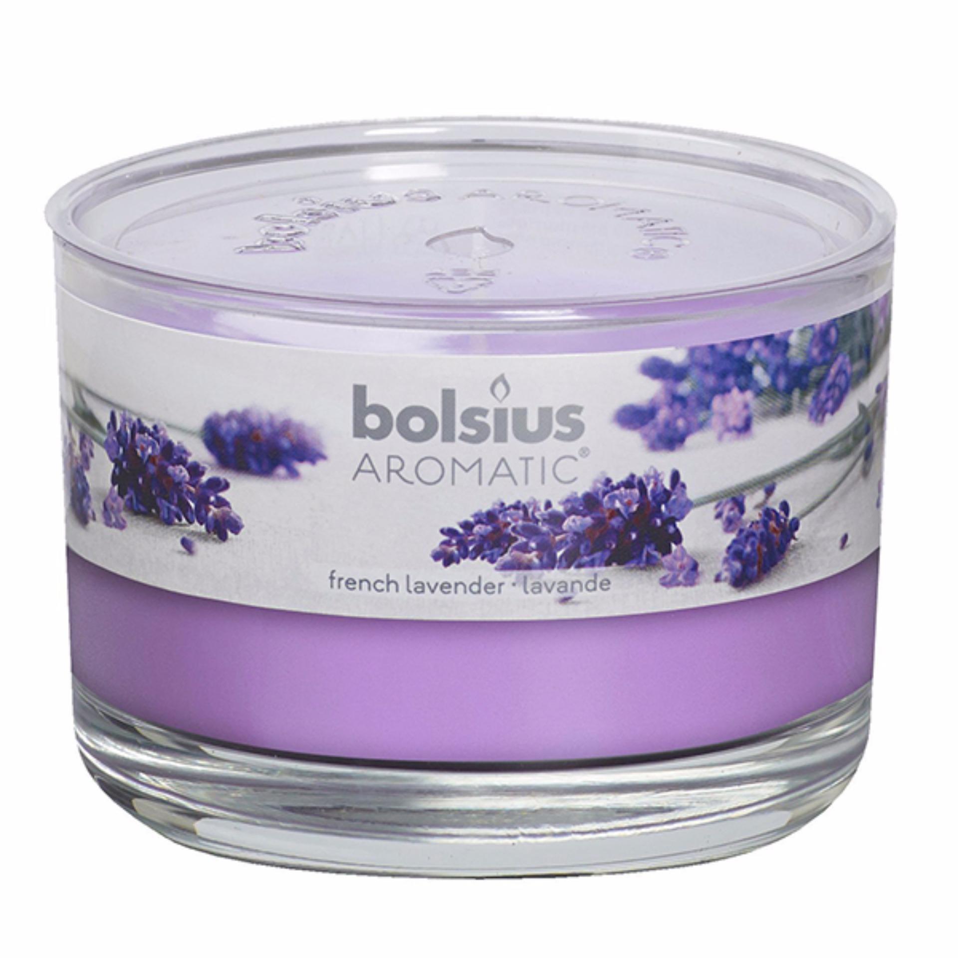 Ly nến thơm Bolsius French Lavender BOL6242 440g hoa oải hương