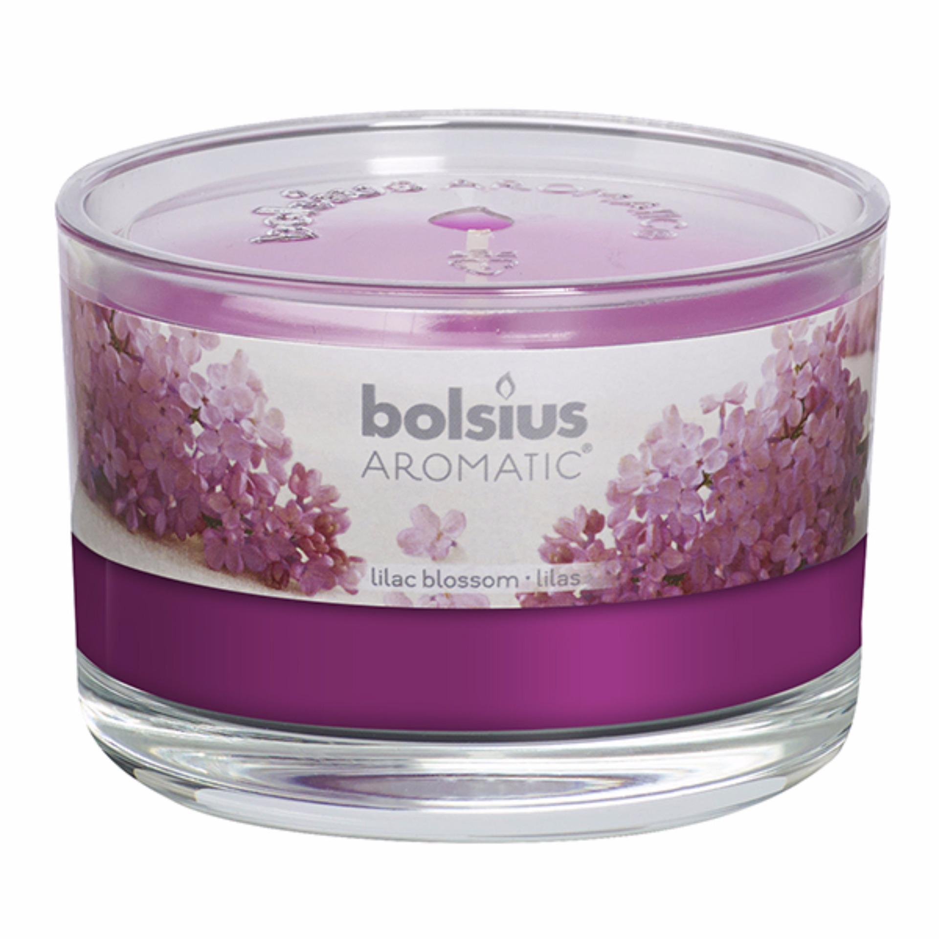 Ly nến thơm Bolsius Lilac Blossom BOL6402 440g hoa tử đinh hương