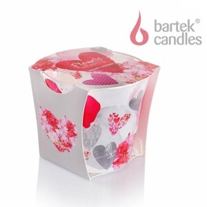 Ly nến thơm tinh dầu Bartek Flowers' Hearts 115g QT00669 - hoa păng xê