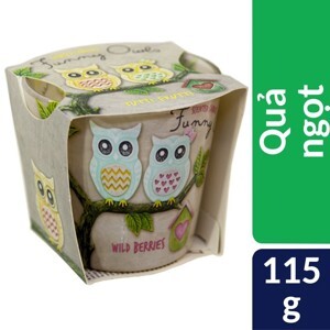 Ly nến thơm tinh dầu Bartek Funny Owls 115g QT00668 - hương quả ngọt