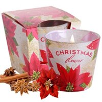 Ly nến thơm tinh dầu Bartek Christmas Flower 115g QT7225 - hoa trạng nguyên, xông phòng, trang trí (giao mẫu ngẫu nhiên)