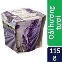 Ly nến thơm tinh dầu Bartek Lavender Kiss 115g - nụ hoa oải hương, giúp thơm phòng thư giãn và khử mùi