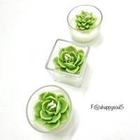 Ly nến thủy tinh _ hình sen đá