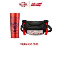 Ly Nhôm Budweiser 650ml - Đổi Màu Khi Lạnh + Túi Thời Trang Cao Cấp Budweiser - QUÀ TẶNG KHÔNG BÁN