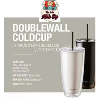Ly nhựa 2 lớp có ống hút Lock&Lock dung tích 750ml HAP507