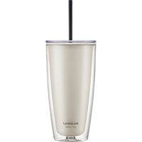 Ly nhựa 2 lớp LocknLock kèm ống hút HAP507 750ml - Màu ngà