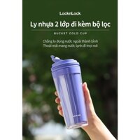 Ly Nhựa 2 Lớp Nắp Bật Có Lưới Lọc Trà Lock&Lock 580ml HAP519