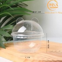 Ly nhựa bầu kèm nắp tai gấu 250ml